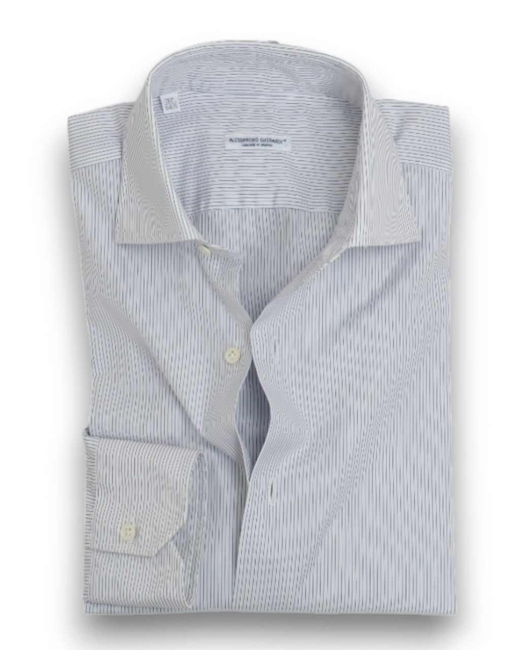 White/Blue Pinstripe Poplin Shirt