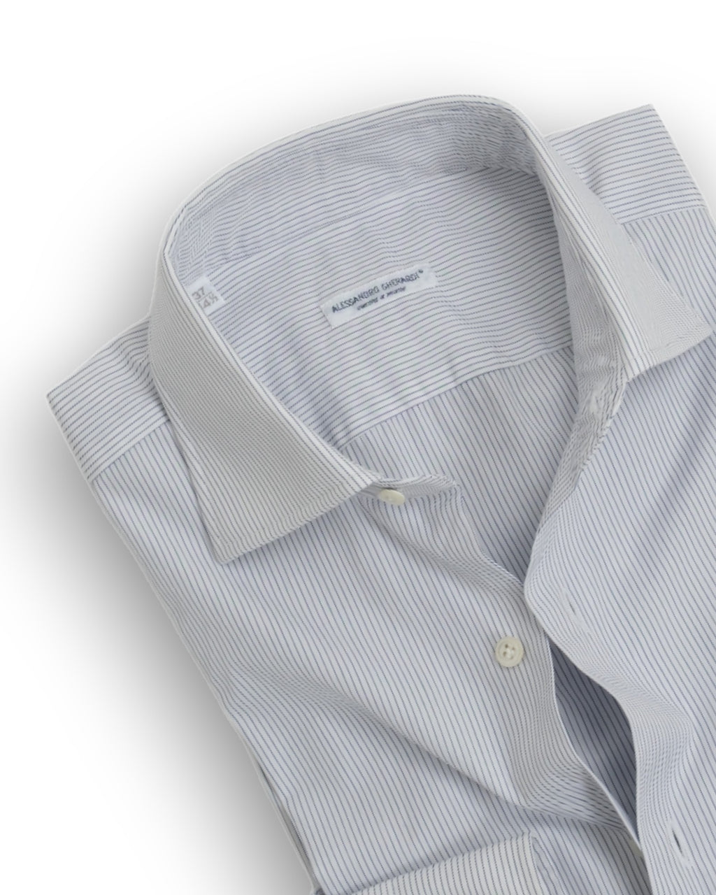 White/Blue Pinstripe Poplin Shirt