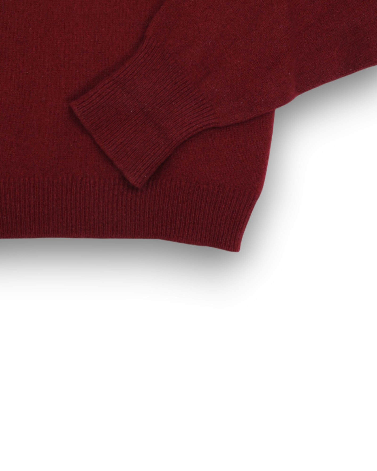 Dark Maroon Cashmere V-Neck Sweater