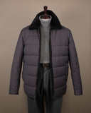 Liquirizia Panel-Padded Shearling Collared Jacket