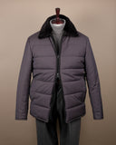 Liquirizia Panel-Padded Shearling Collared Jacket