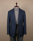 Soft Navy Woollen Flannel Sports Jacket