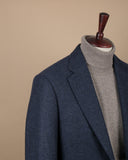 Soft Navy Woollen Flannel Sports Jacket