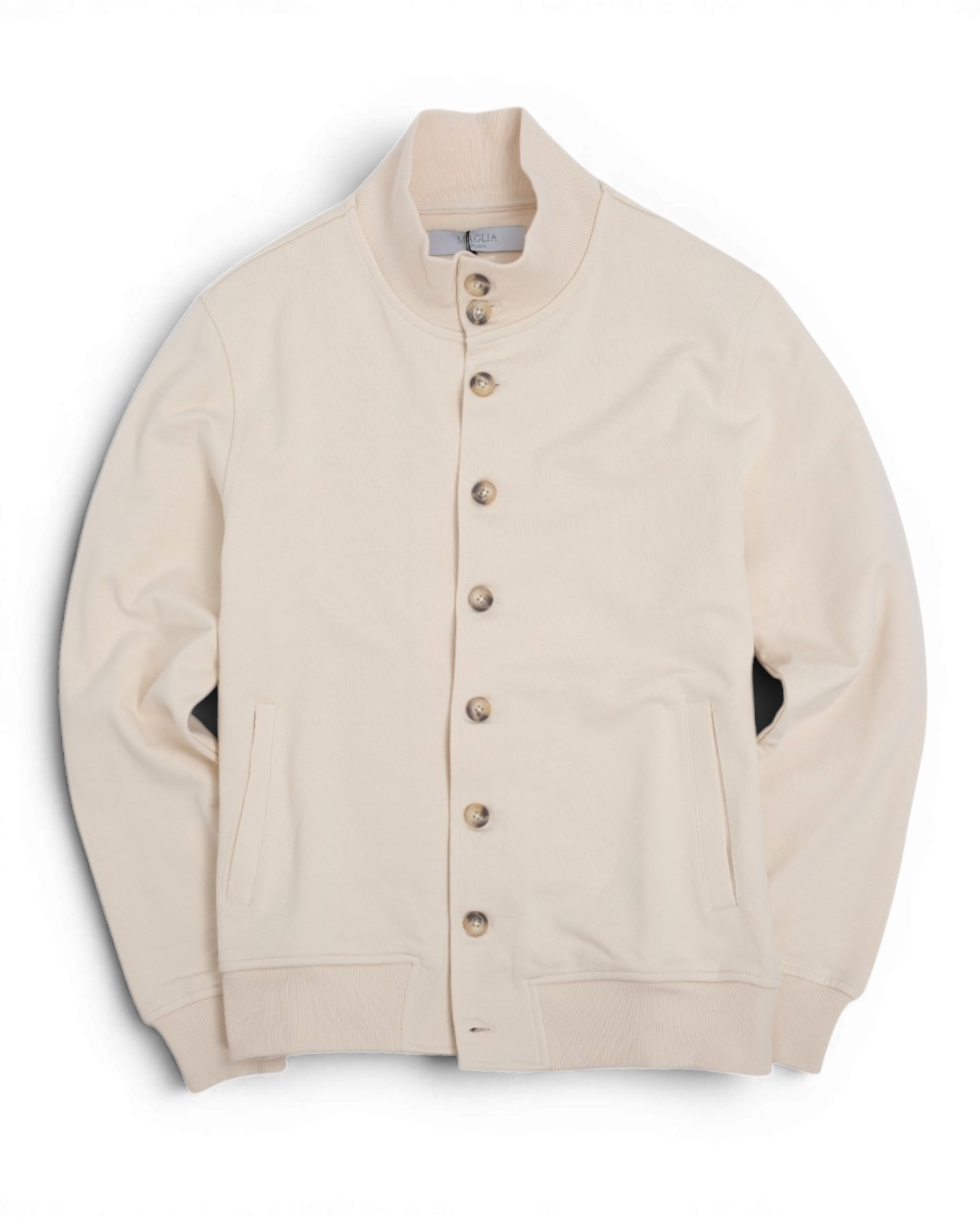 Beige Cotton Blouson Jacket