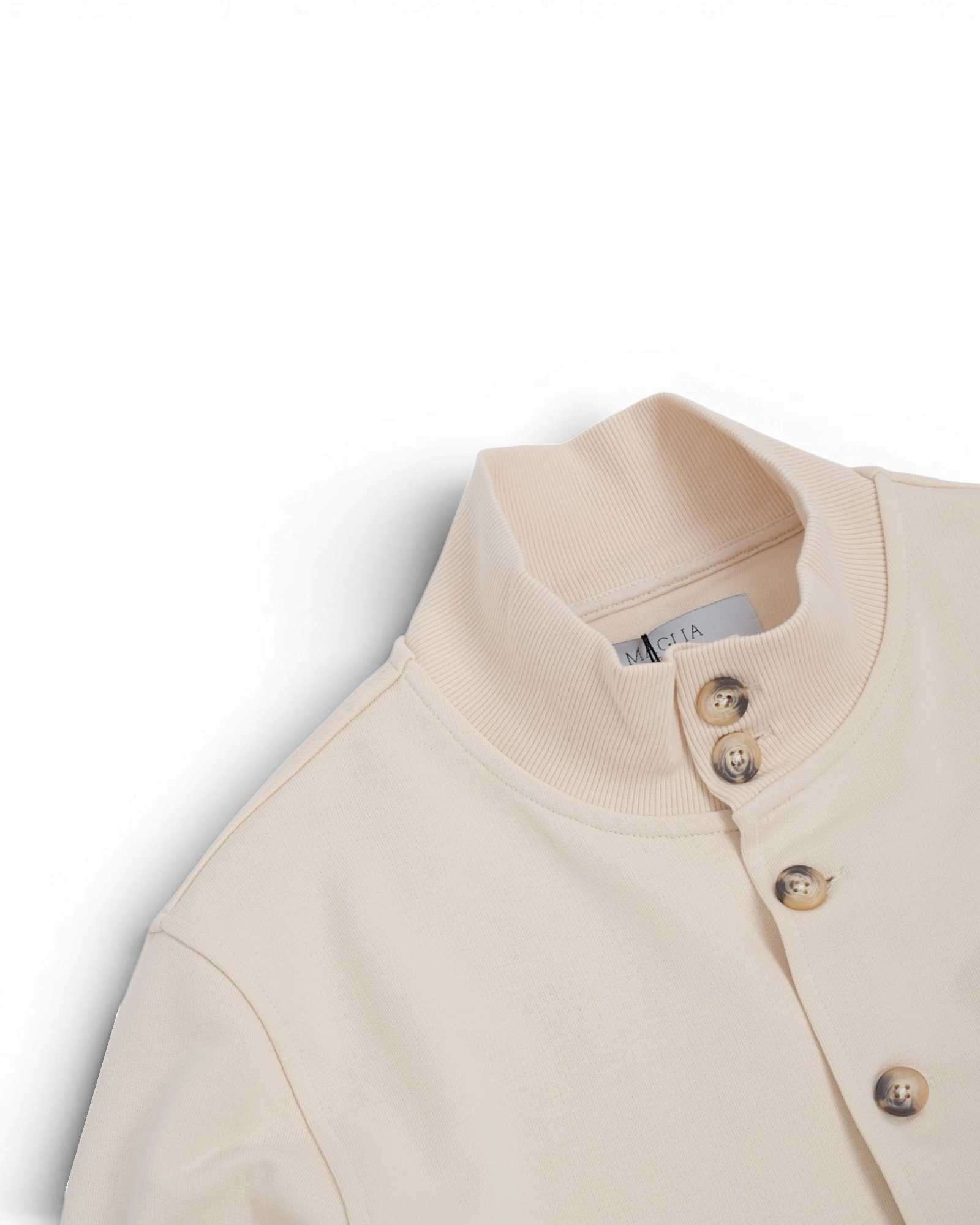 Beige Cotton Blouson Jacket