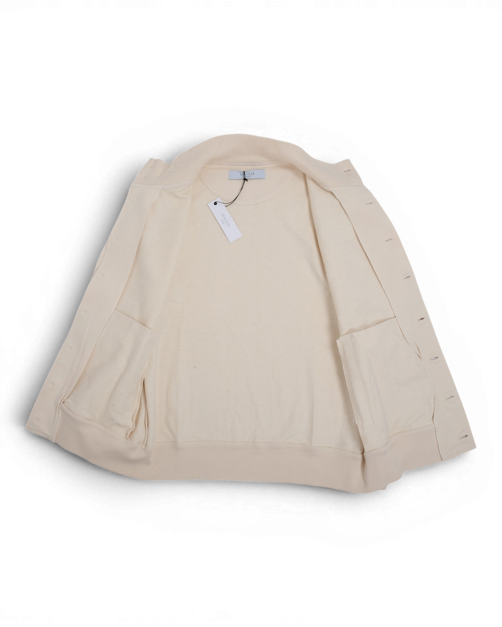 Beige Cotton Blouson Jacket