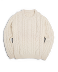 Bonewhite Chunky Lambswool & Cashmere Cabel Knit