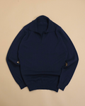 Navy Cotton Open Polo