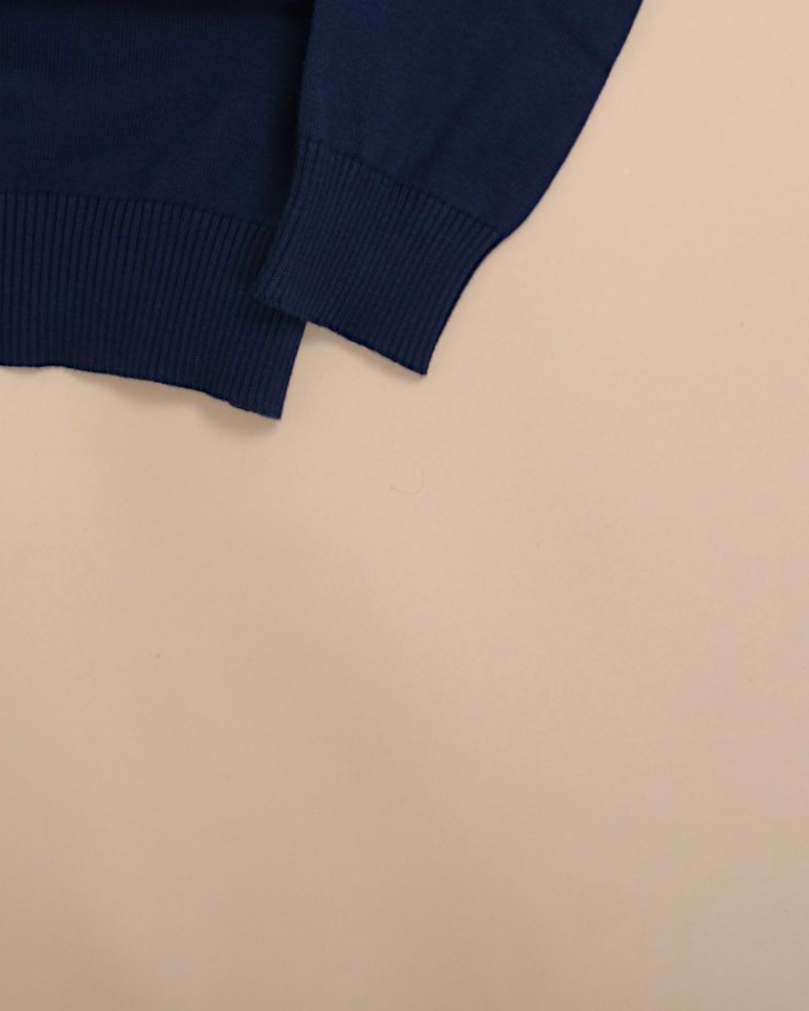 Navy Cotton Open Polo