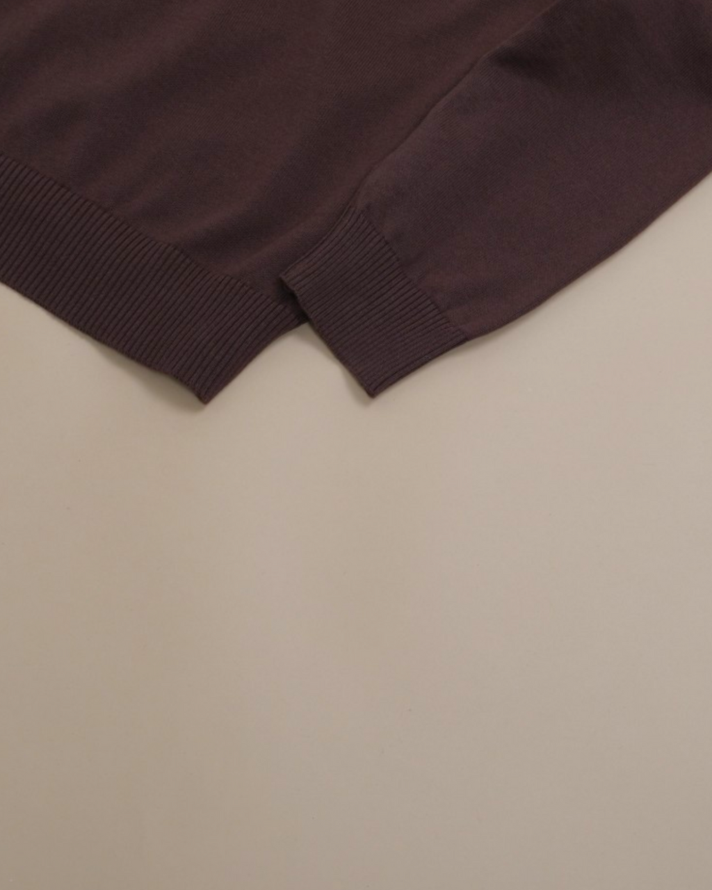 Brown Cotton Open Polo
