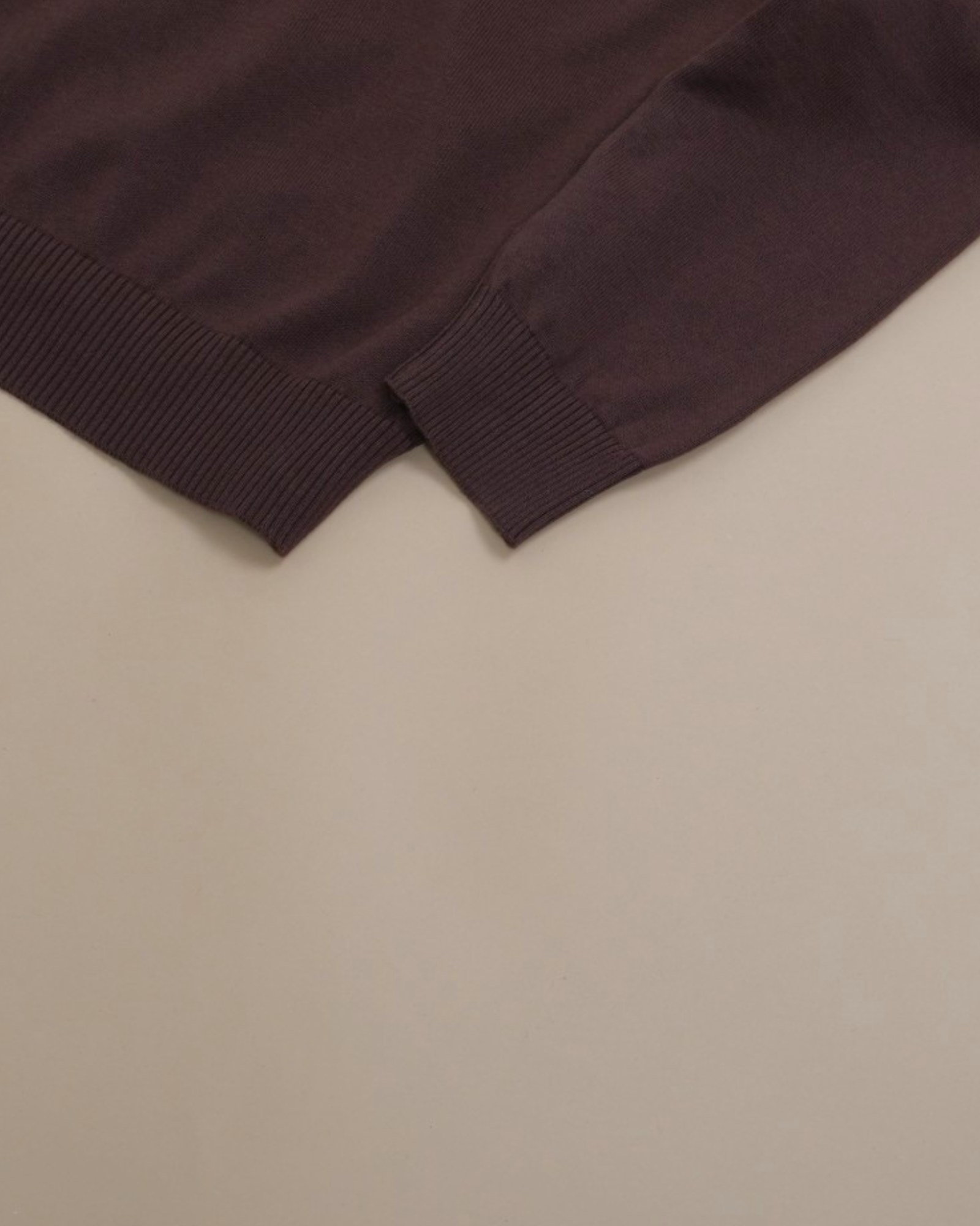 Brown Cotton Open Polo