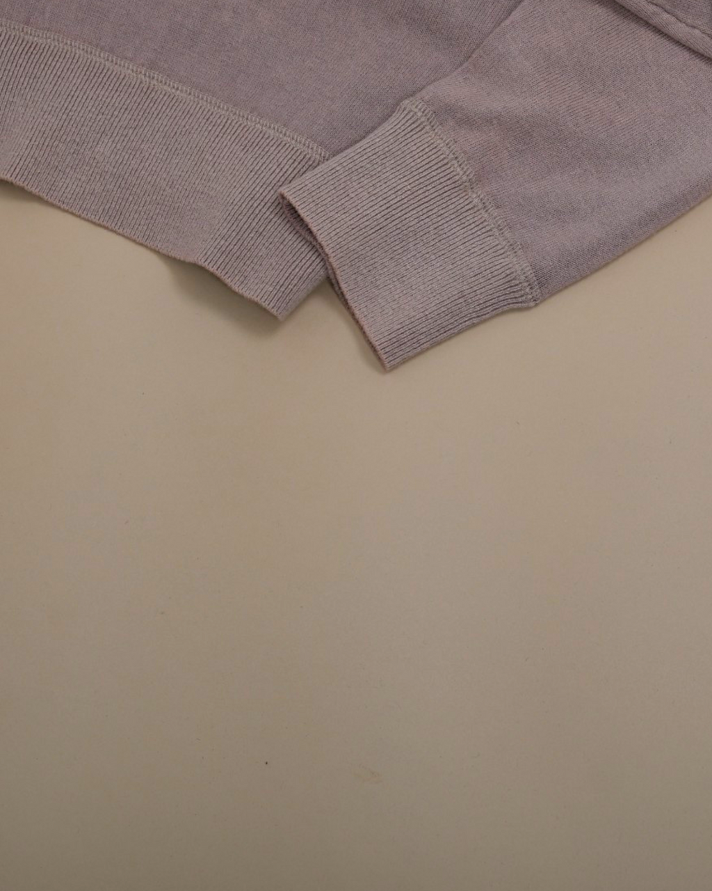 Beige Stonewashed Cotton Raglan Crewneck