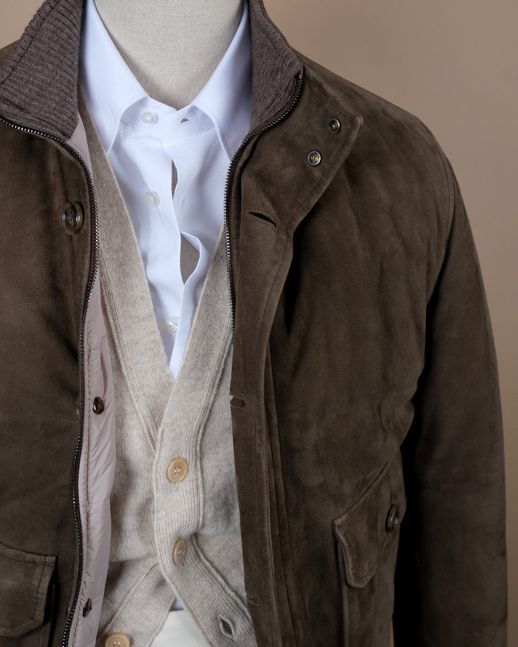 Umber Suede Flight Jacket