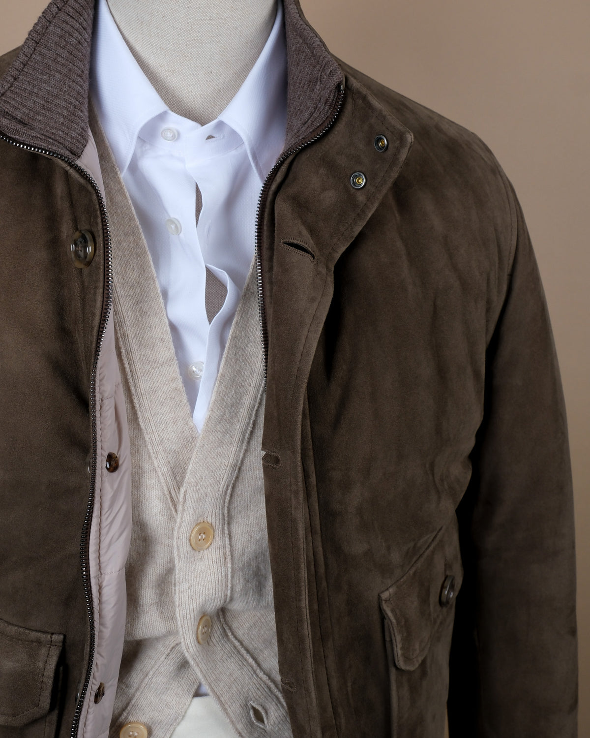 Umber Suede Flight Jacket