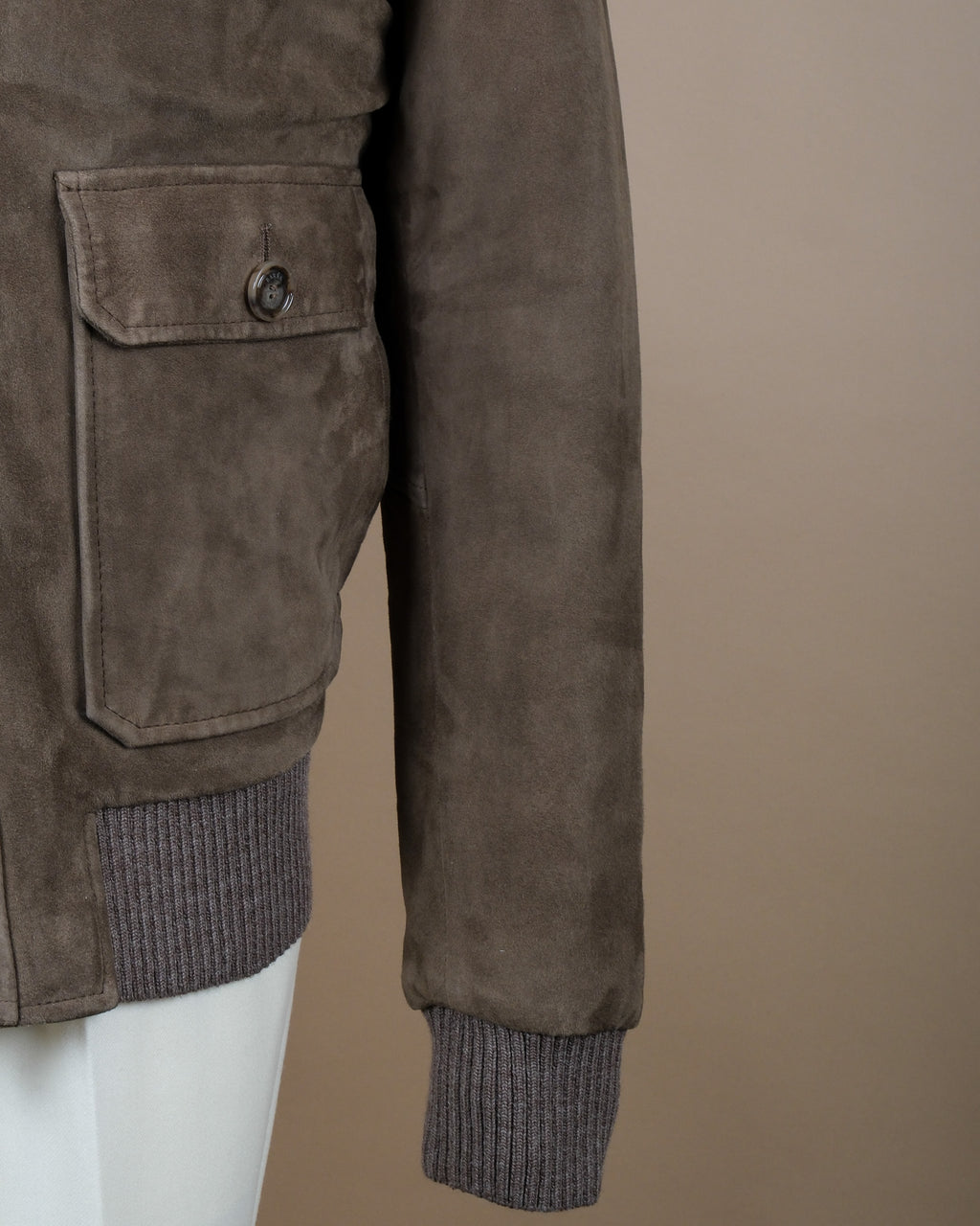Umber Suede Flight Jacket