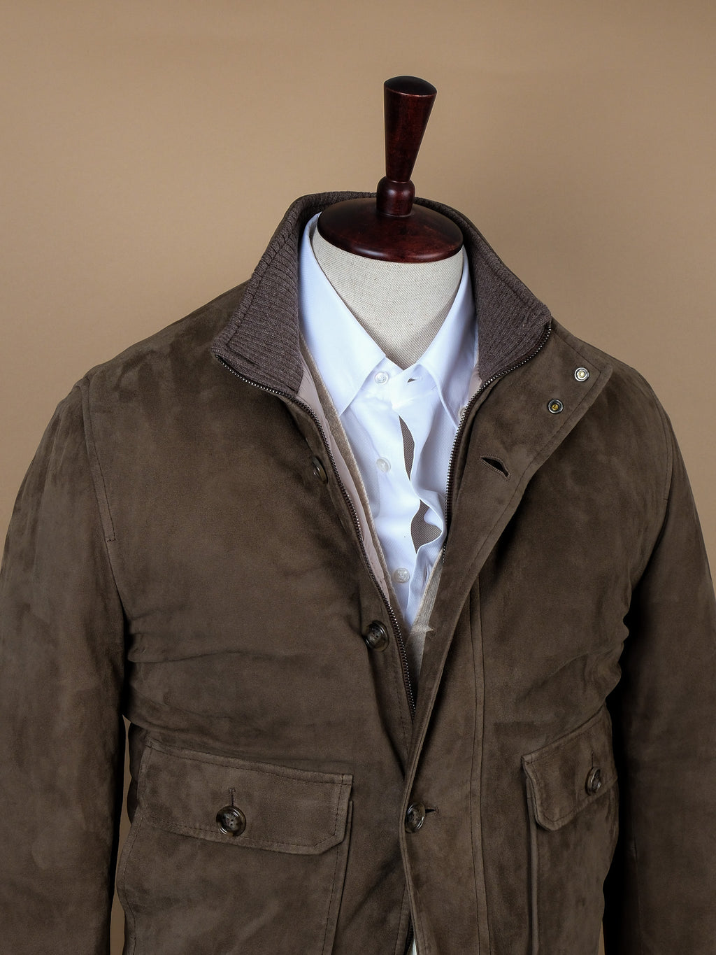 Umber Suede Flight Jacket