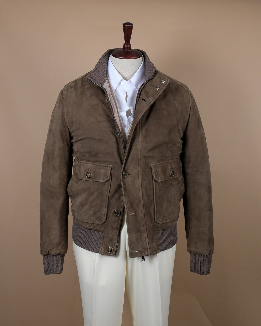 Umber Suede Flight Jacket
