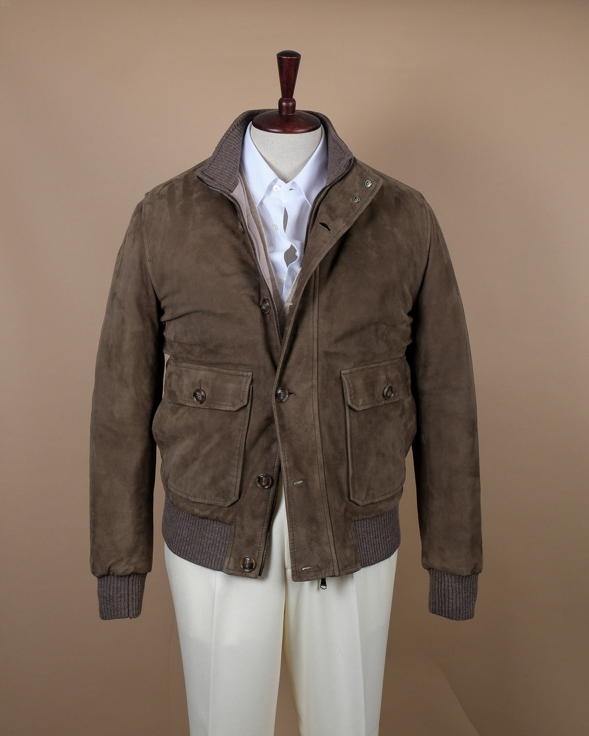 Umber Suede Flight Jacket