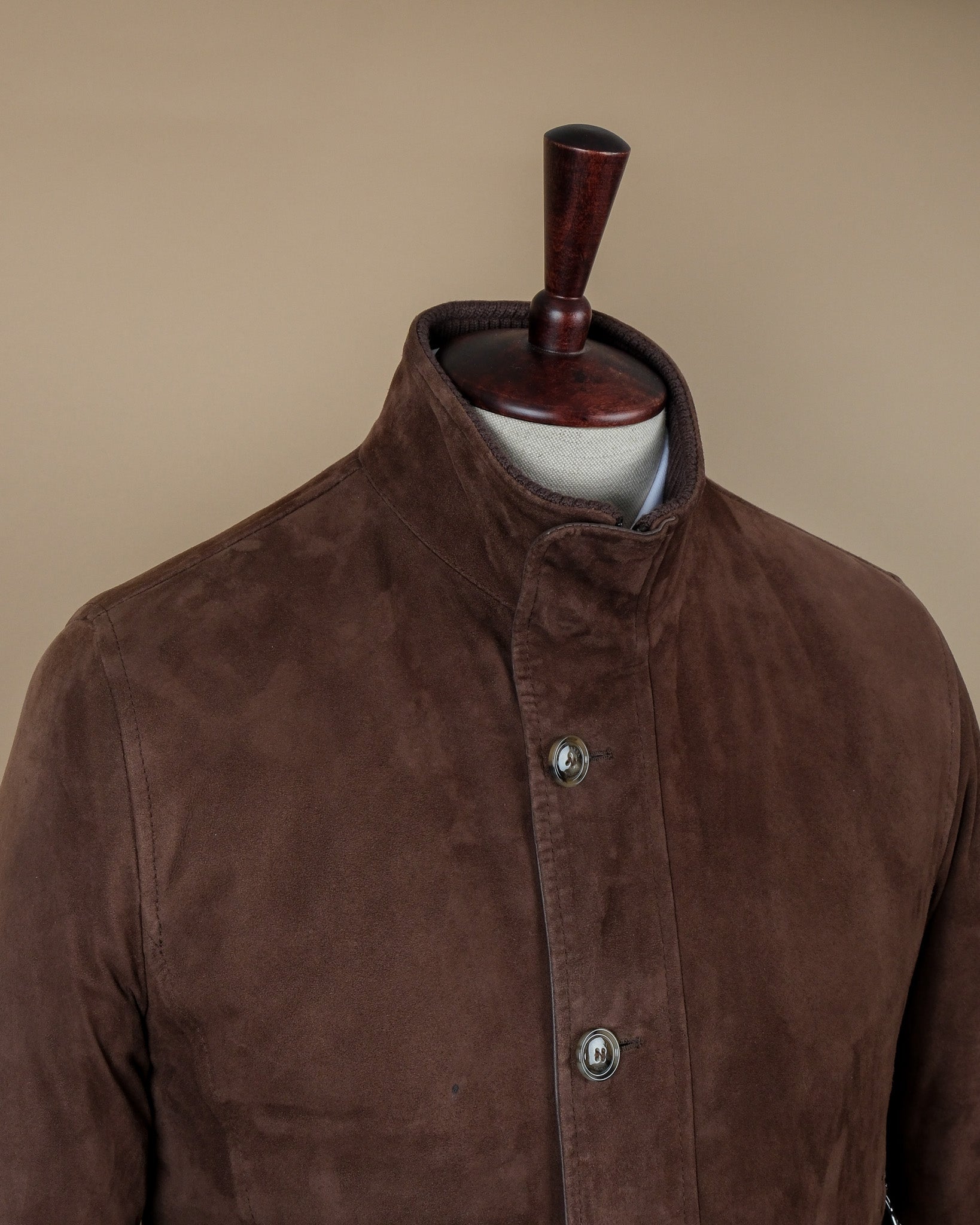 Dark Brown Suede Flight Jacket