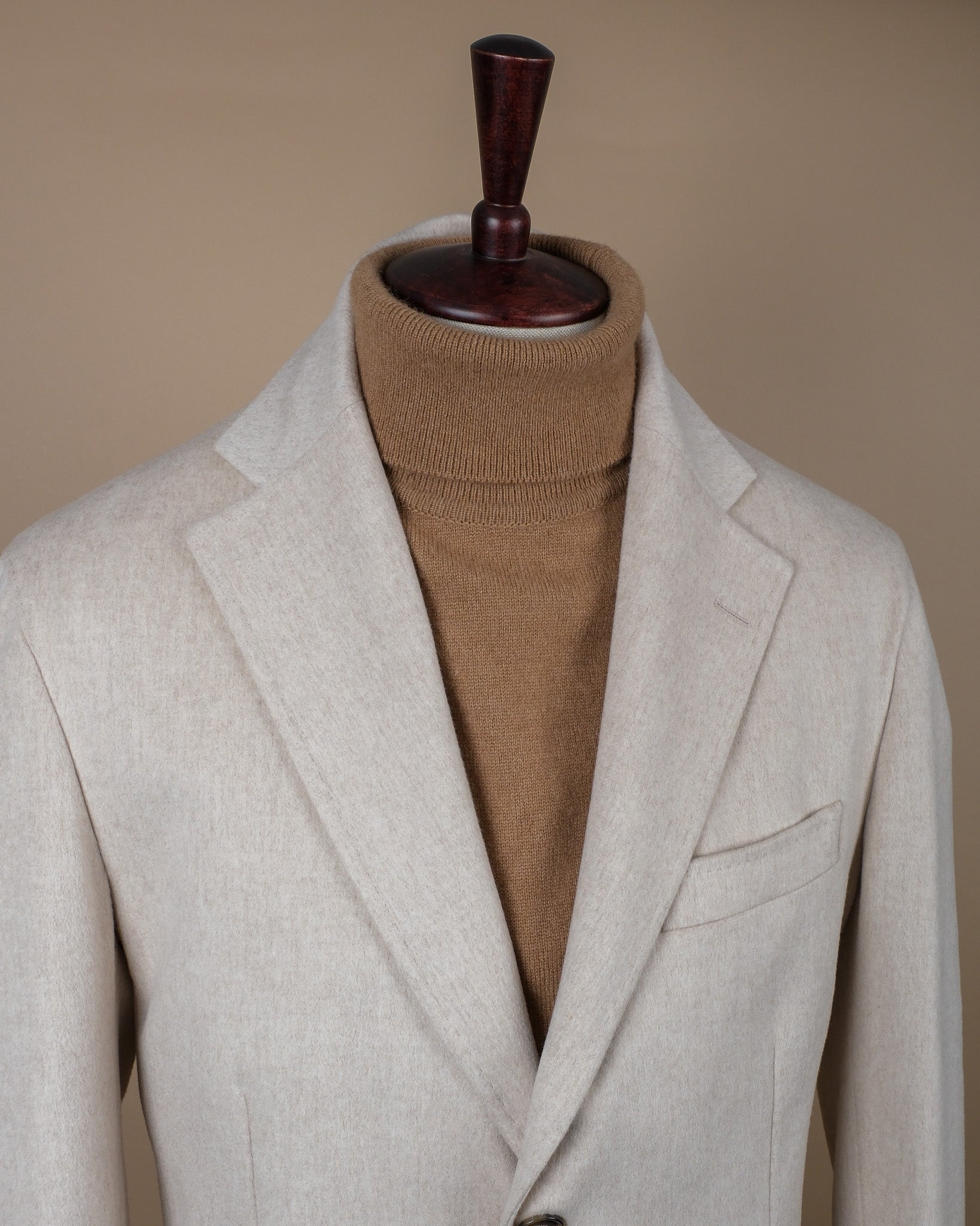 Cream Loro Piana Virgin Wool Overcoat