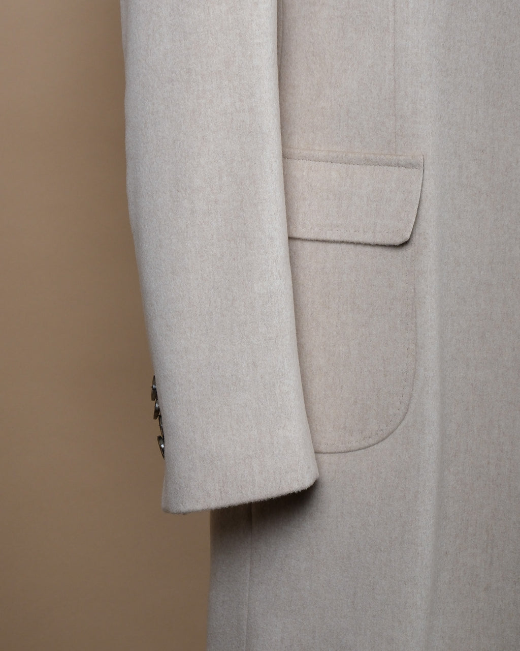 Cream Loro Piana Virgin Wool Overcoat
