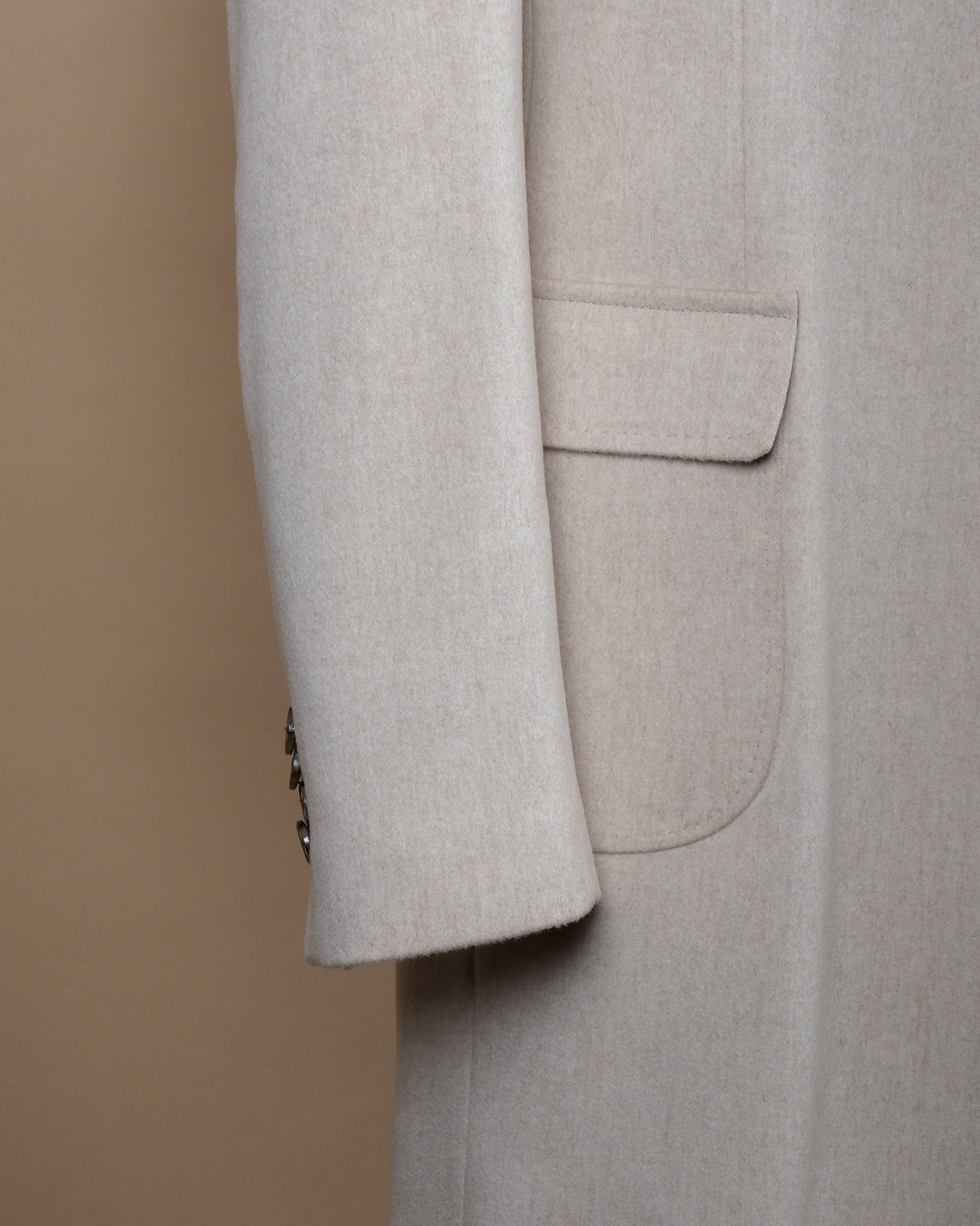 Cream Loro Piana Virgin Wool Overcoat