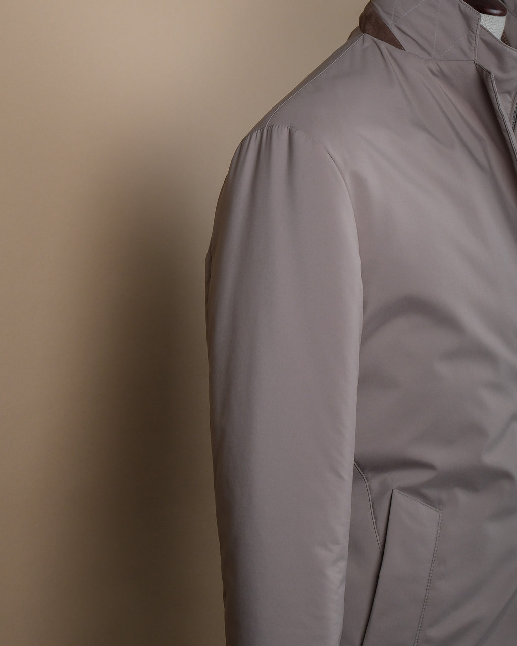 Stone Beige Padded Parka