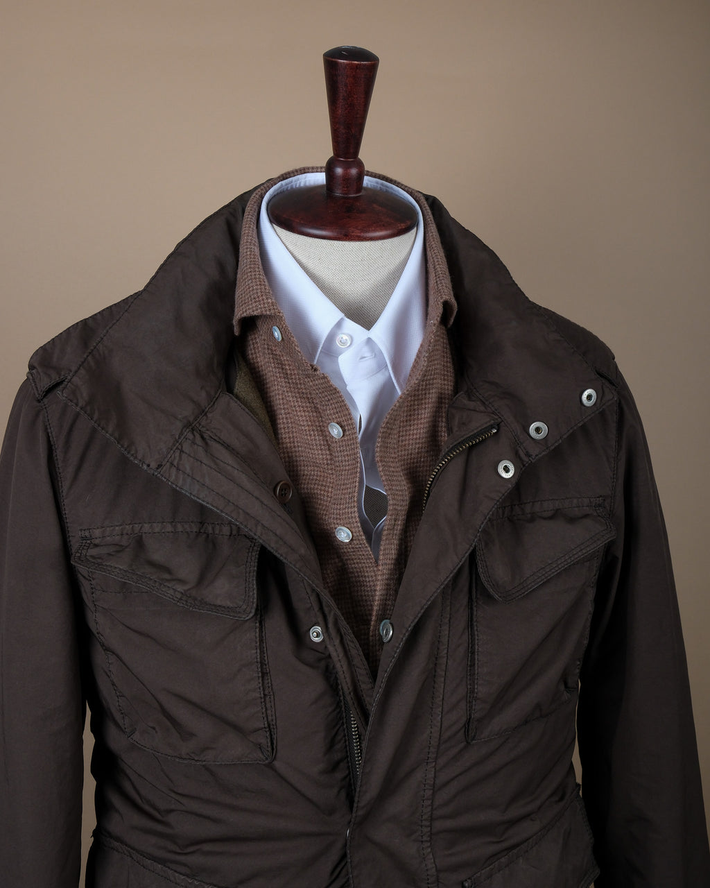 Dark Olive Nylon Lined Field Jacket
