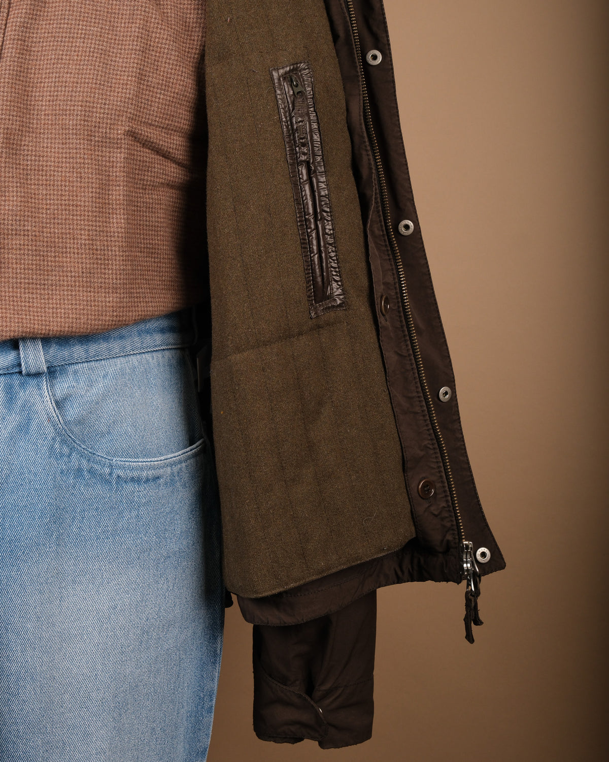 Dark Olive Nylon Lined Field Jacket