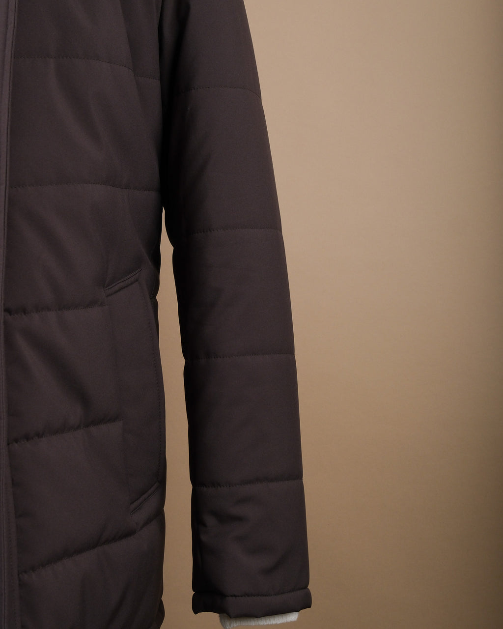 Matte Anthracite Panel Padded Parka