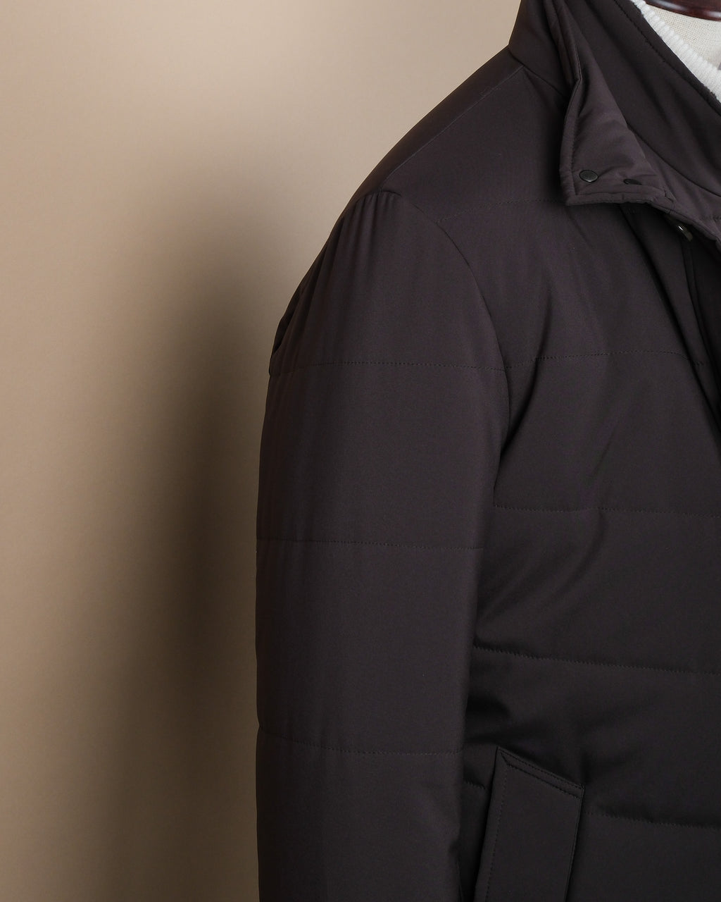 Matte Anthracite Panel Padded Parka