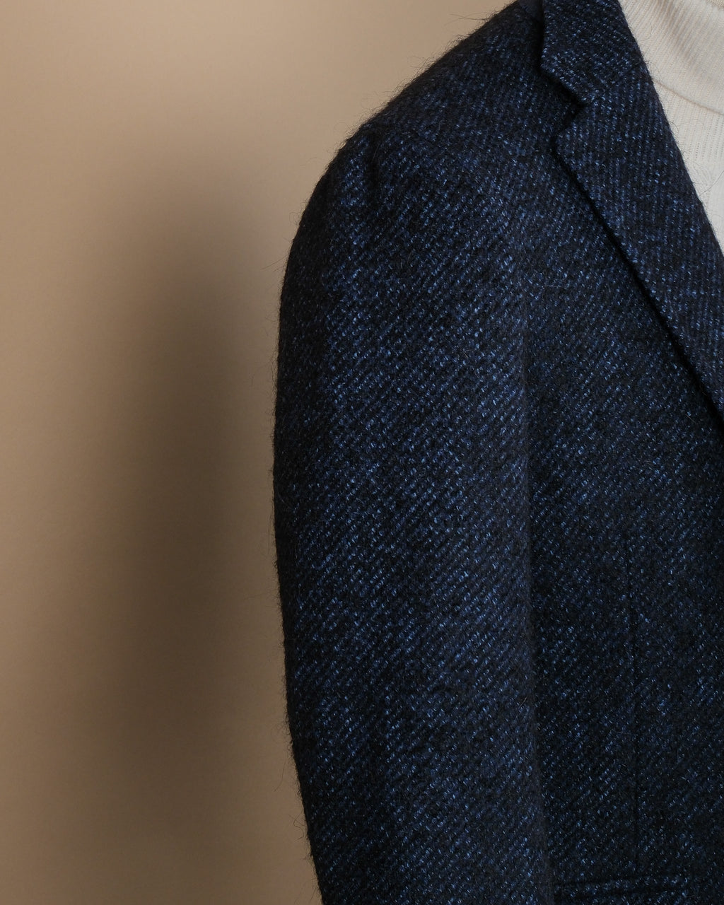 Navy Tweed Overcoat