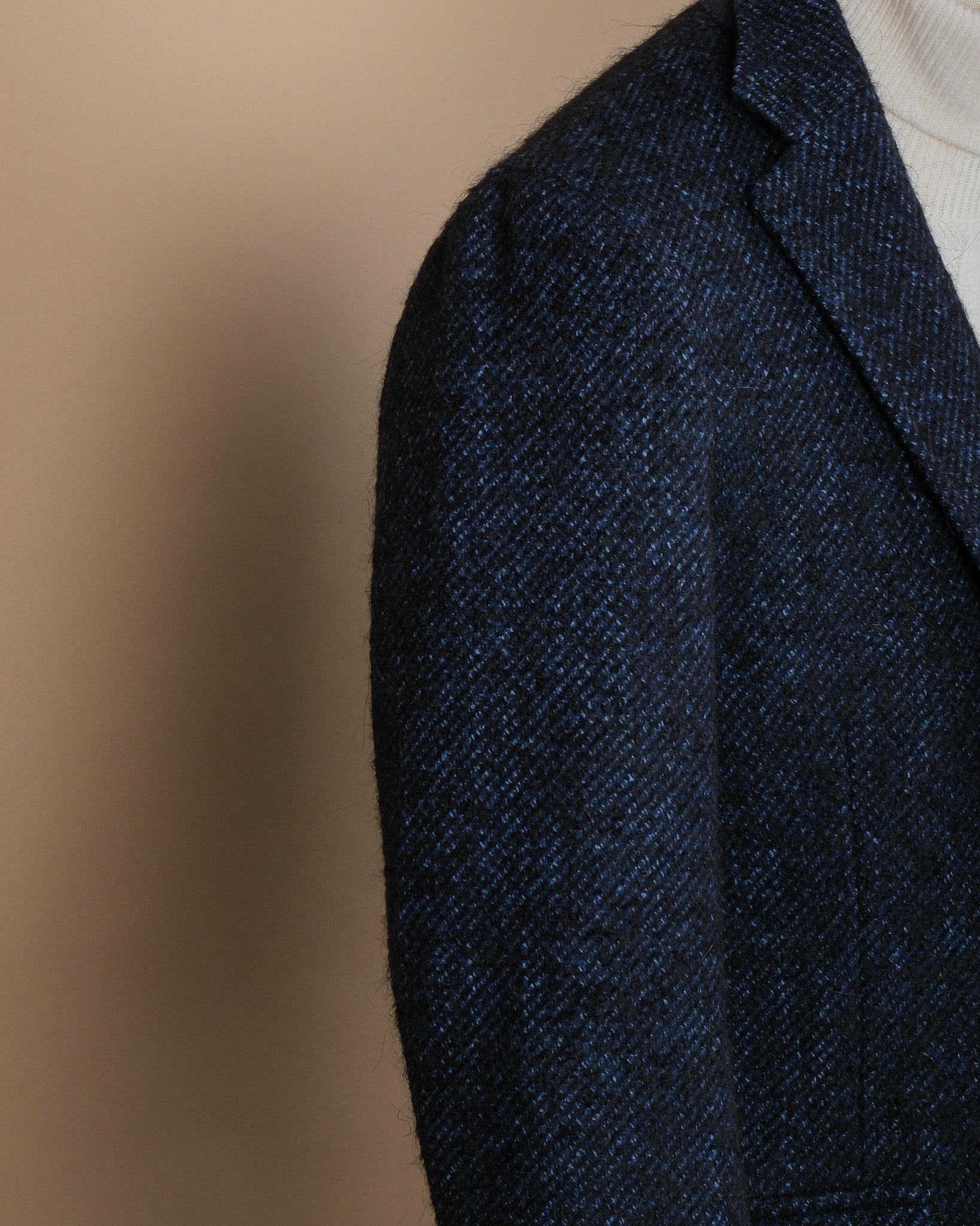 Navy Tweed Overcoat