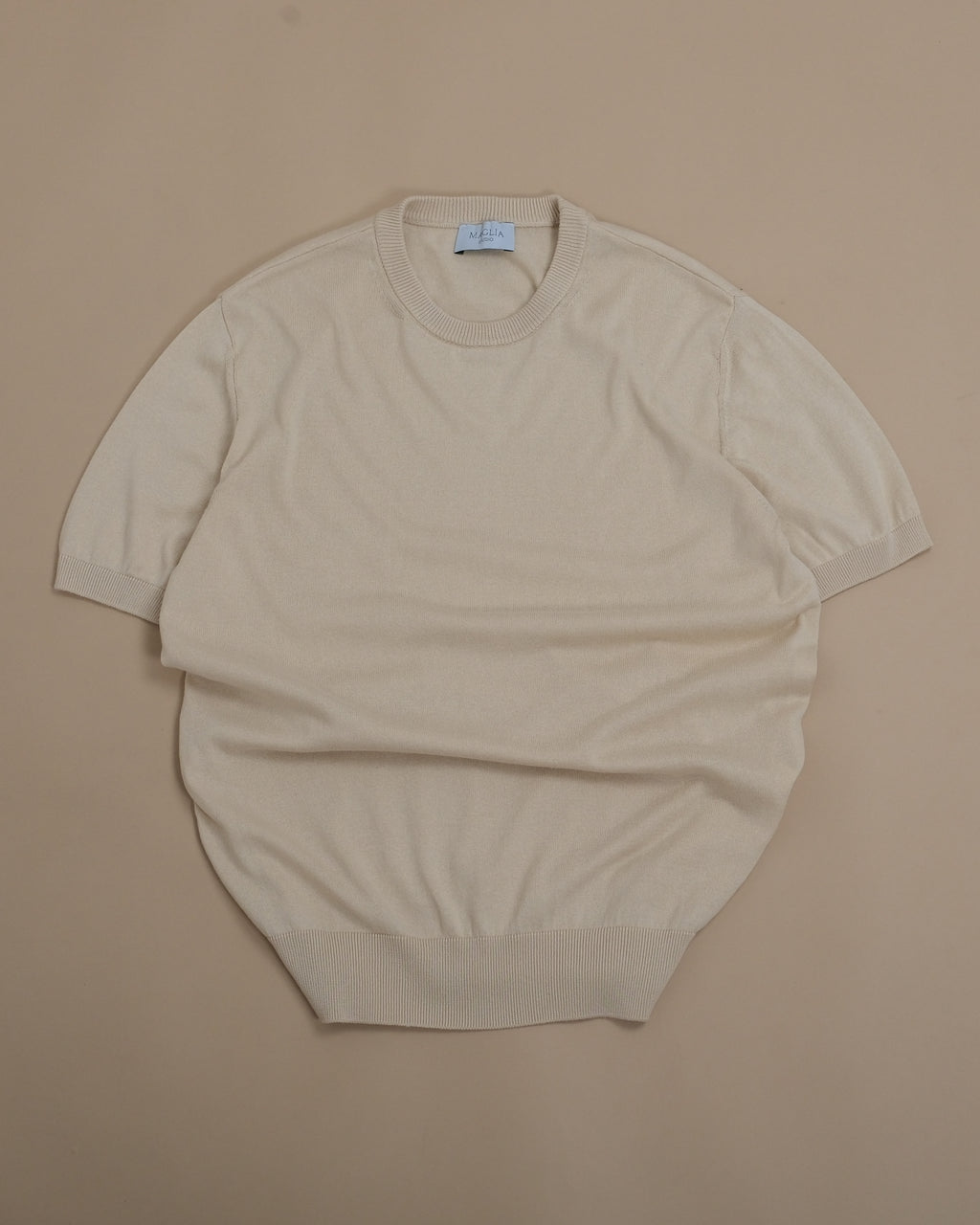 Cream Knitted T-Shirt