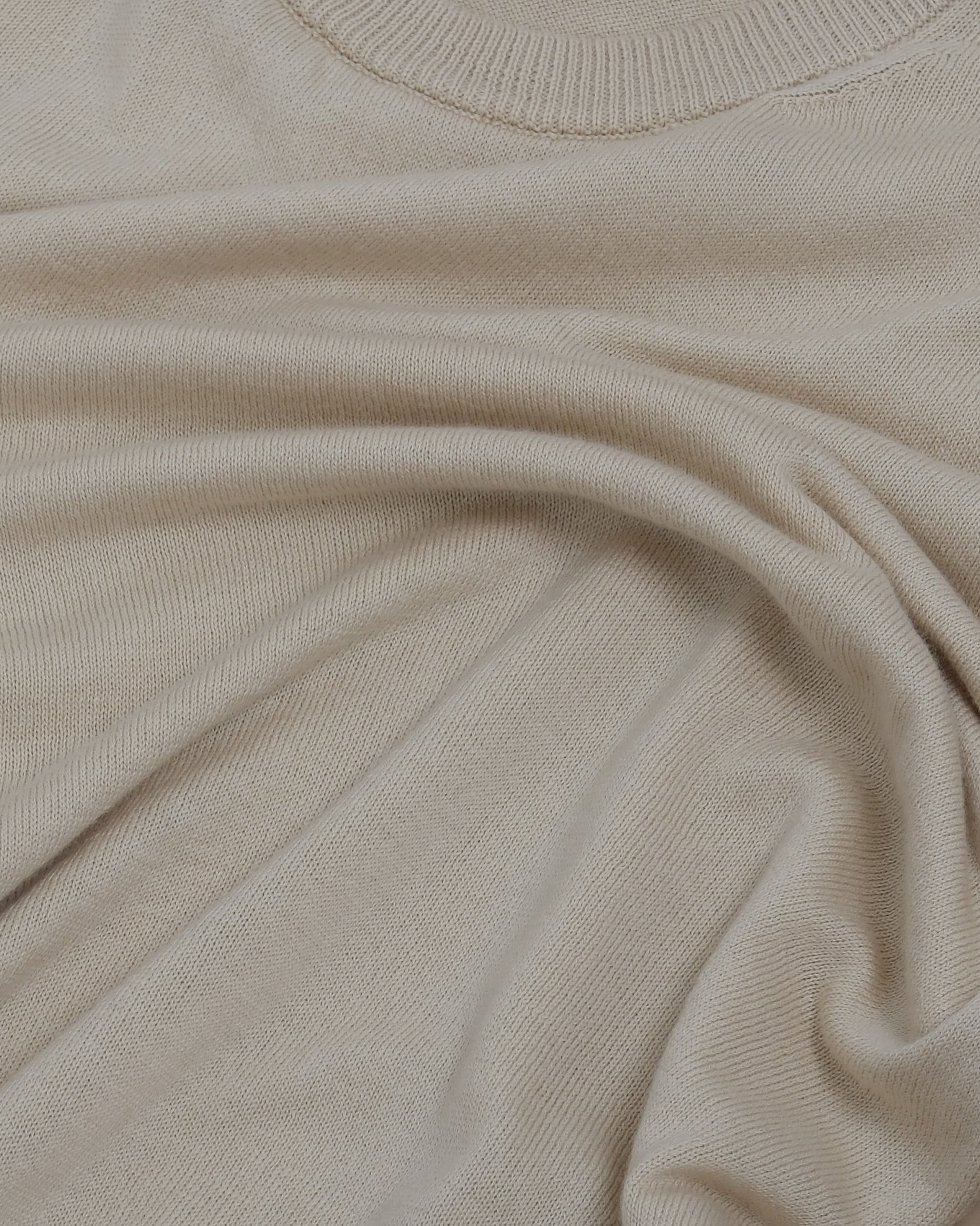 Cream Knitted T-Shirt
