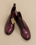 Burgundy Horween Leather Derby Boots