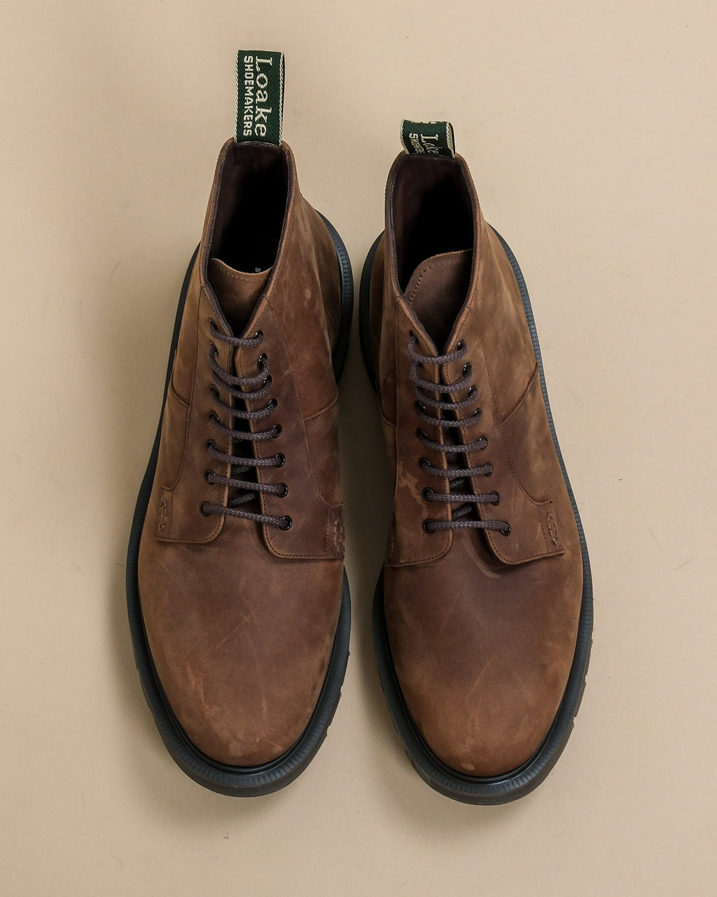 Brown Nubuck Derby Boots