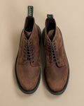 Brown Nubuck Derby Boots