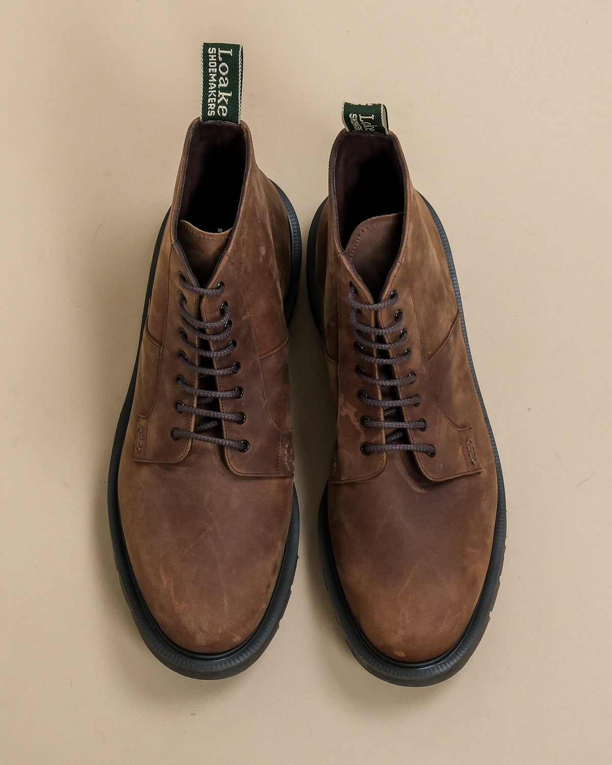 Brown Nubuck Derby Boots