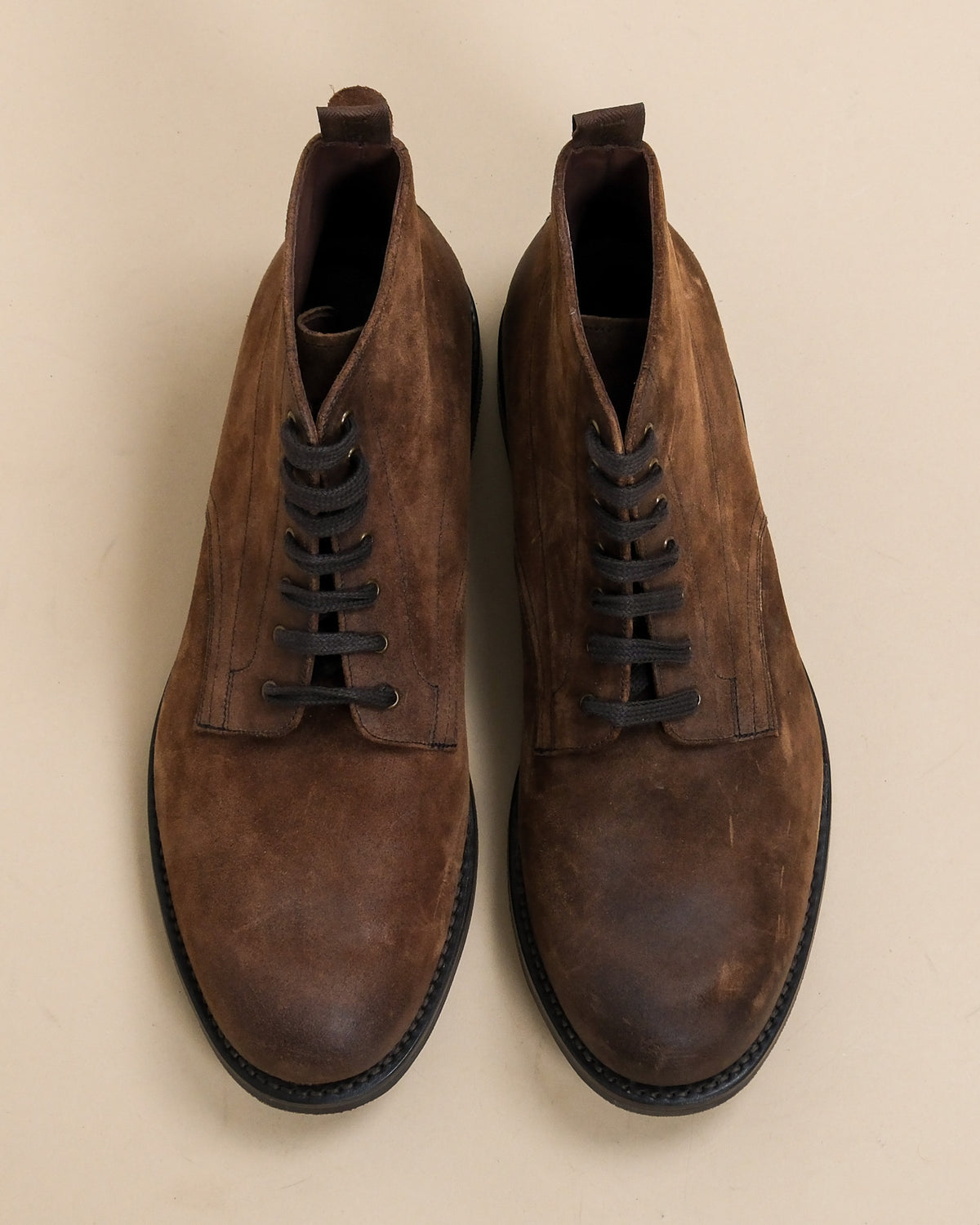 Brown Nubuck Derby Boots