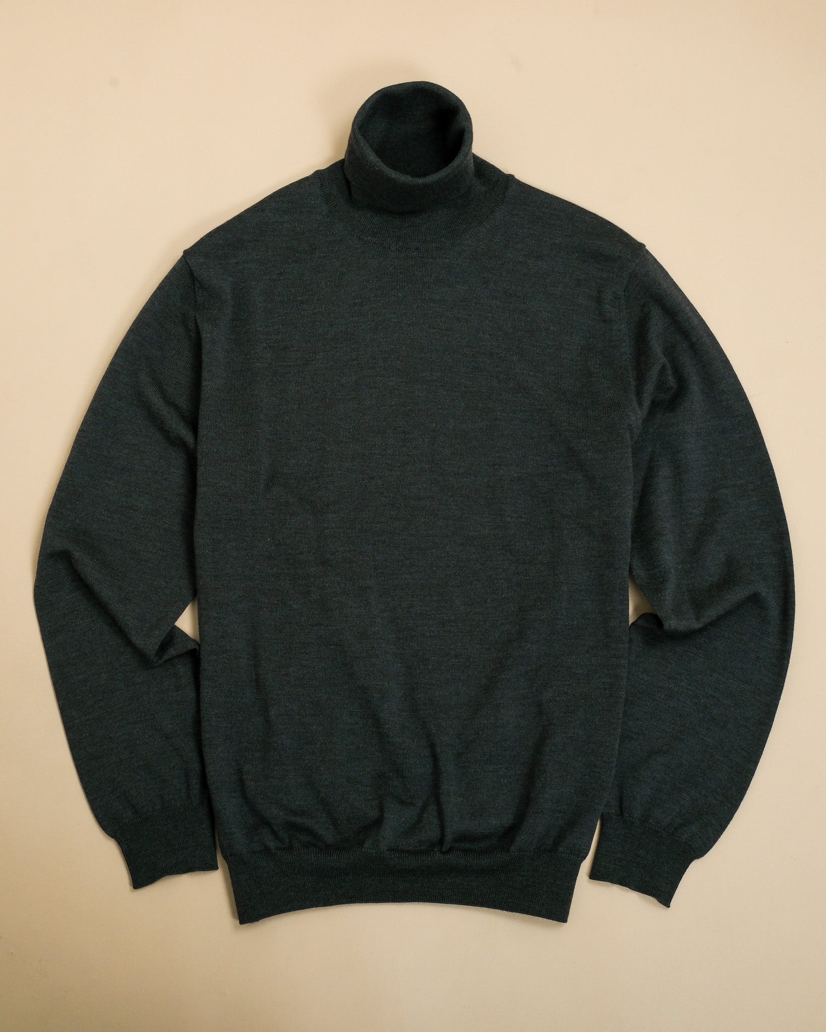 Dark Green Merino Rollneck