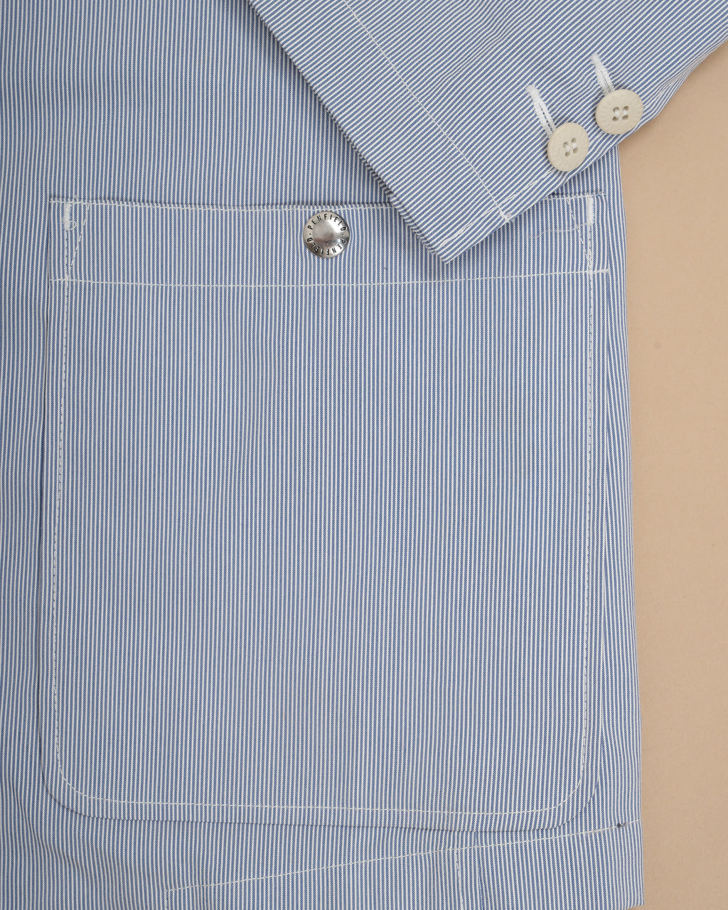 Blue/White Pinstripe Cotton Sports Jacket