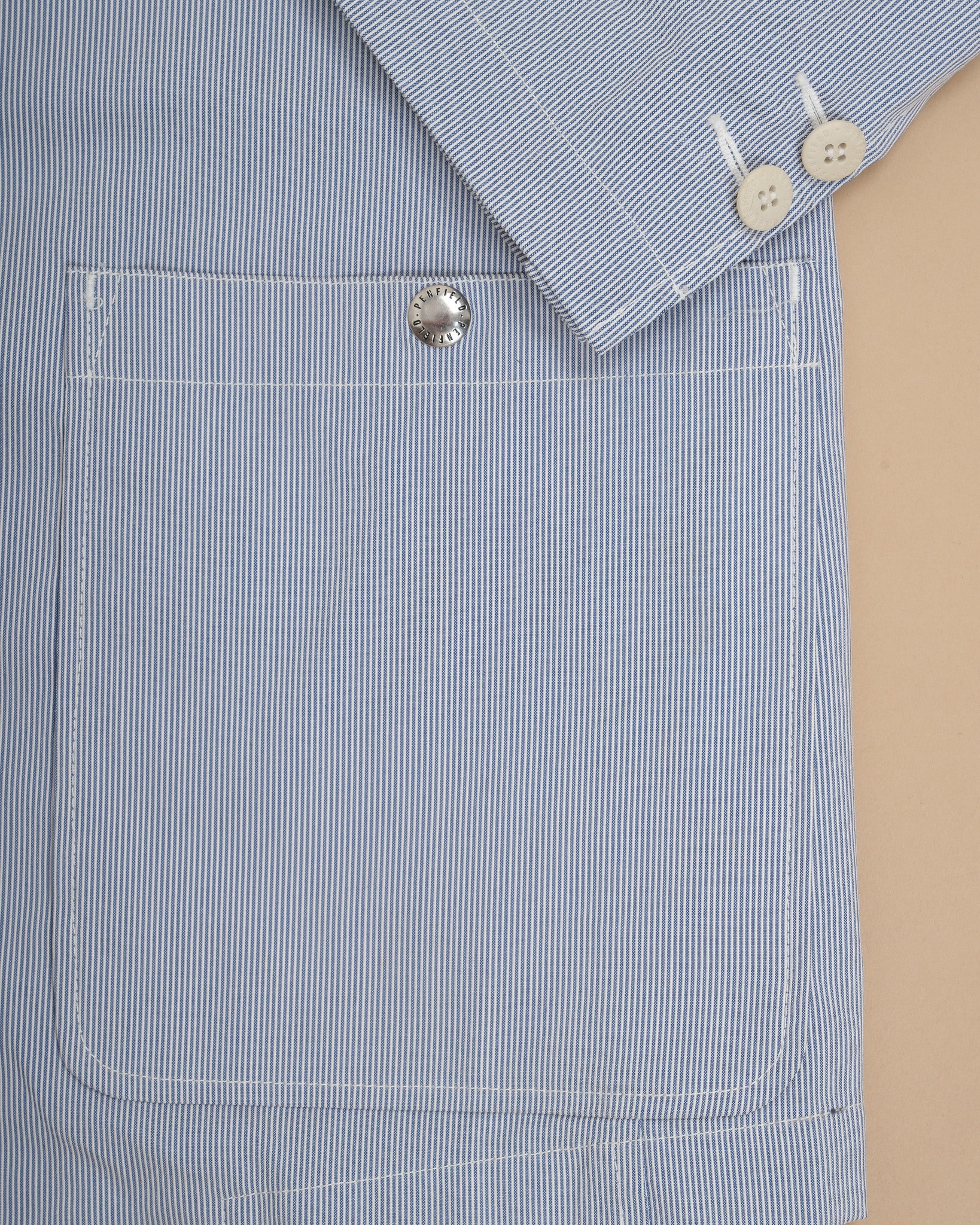 Blue/White Pinstripe Cotton Sports Jacket