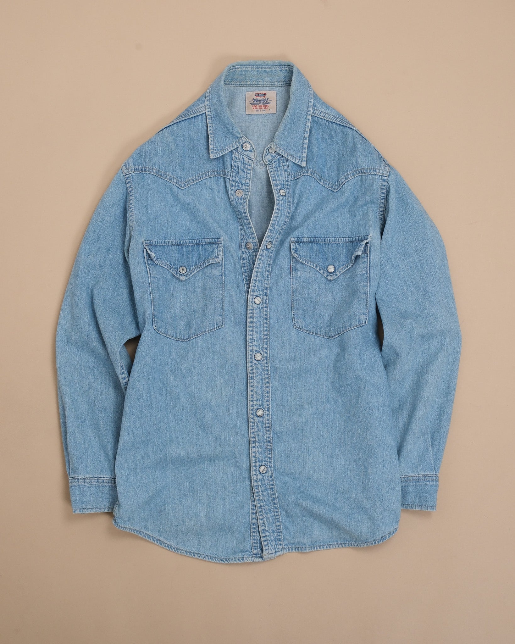 Blue Washed Denim Shirt