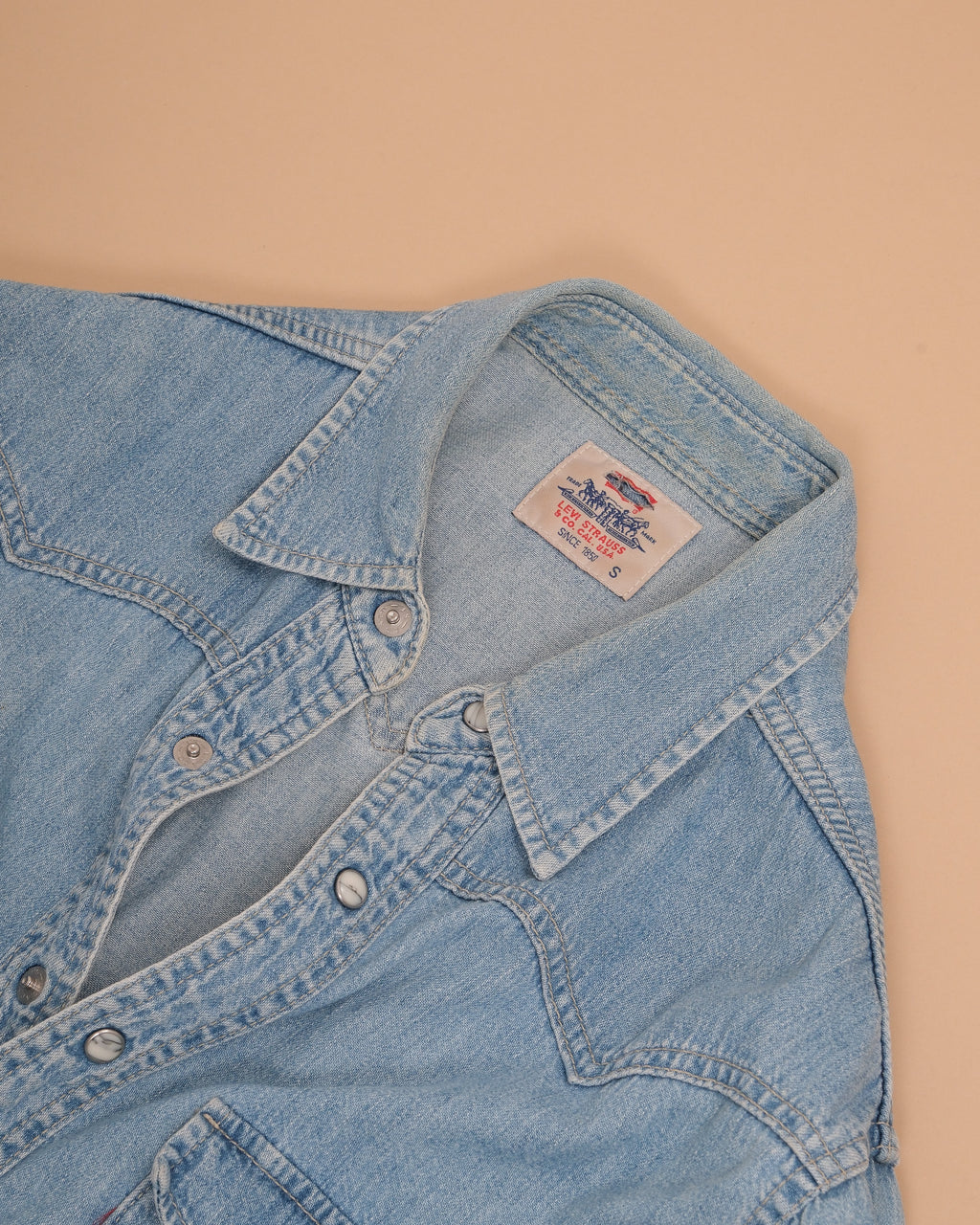 Blue Washed Denim Shirt