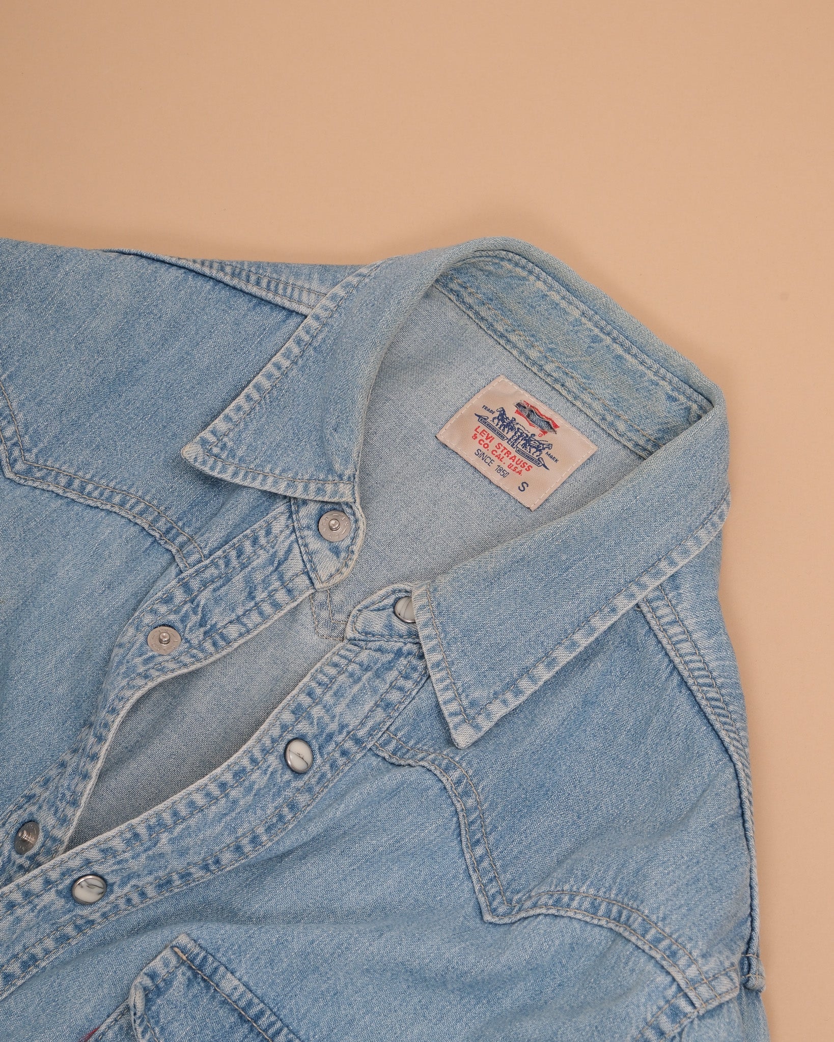 Blue Washed Denim Shirt