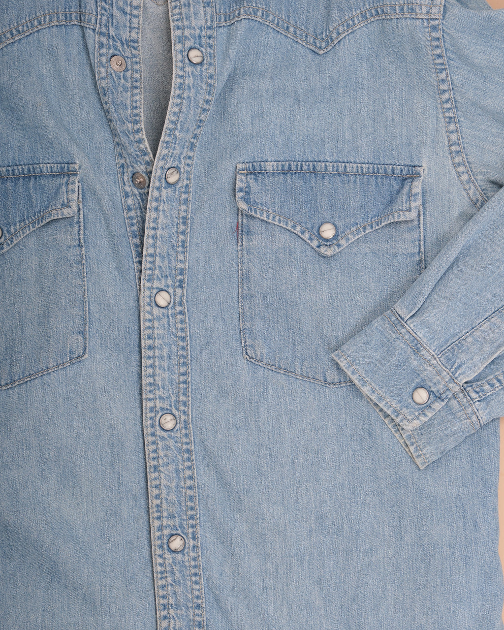 Blue Washed Denim Shirt