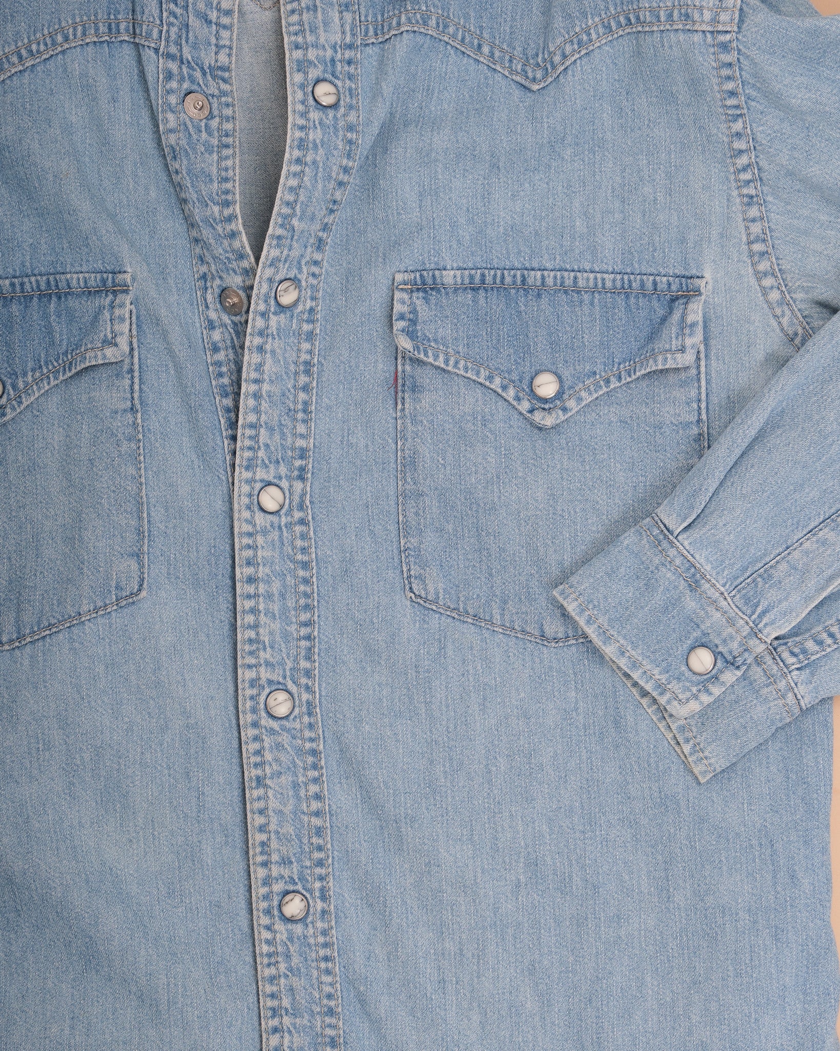 Blue Washed Denim Shirt