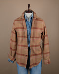 Camel/Rust Plaid Check Flannel Overshirt