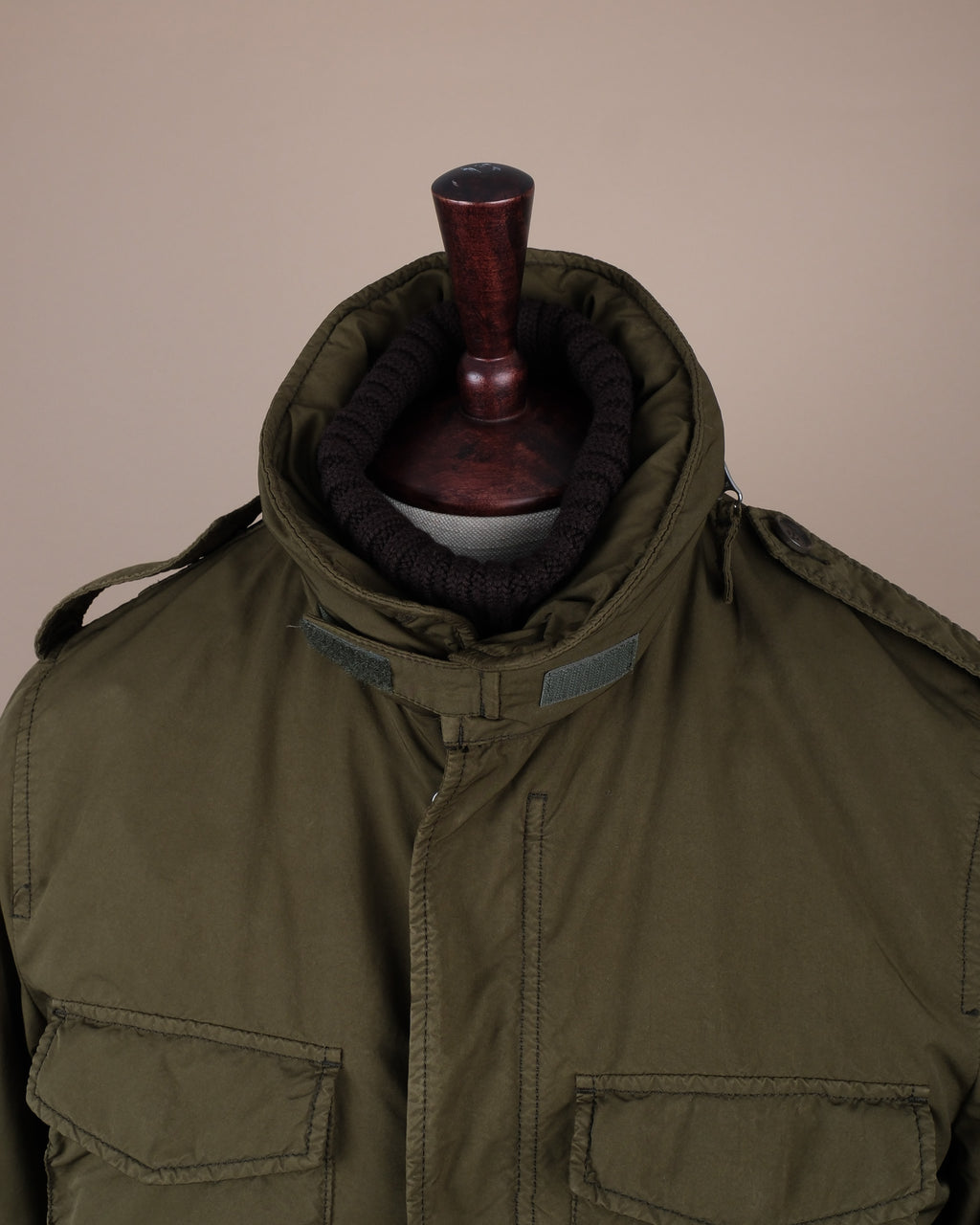 Olive Nylon Padded Field Jacket